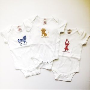 Set of 3 onesies NWOT